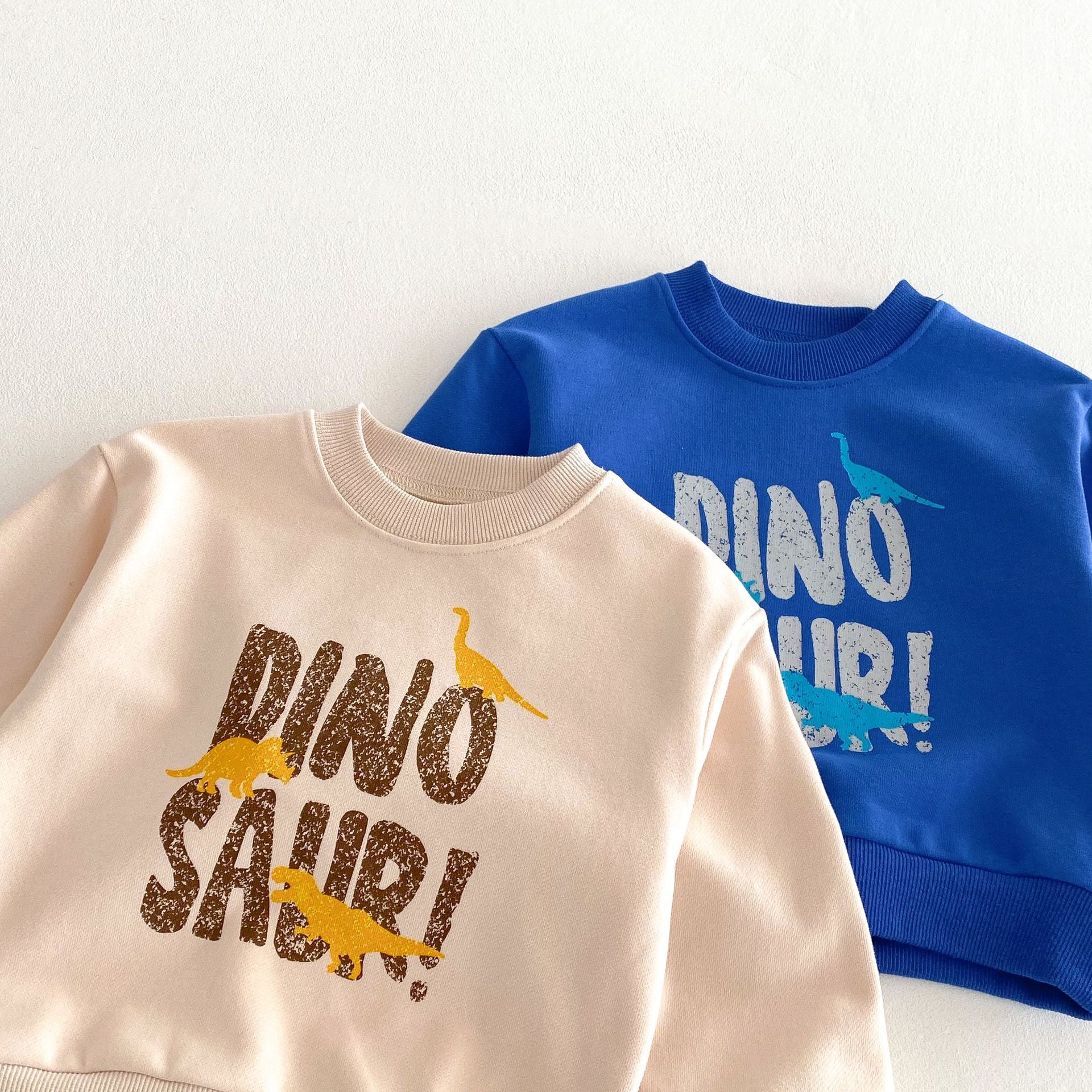 （Pre Order 2 Weeks）Boys Fall Dino Print Sweatshirt Set