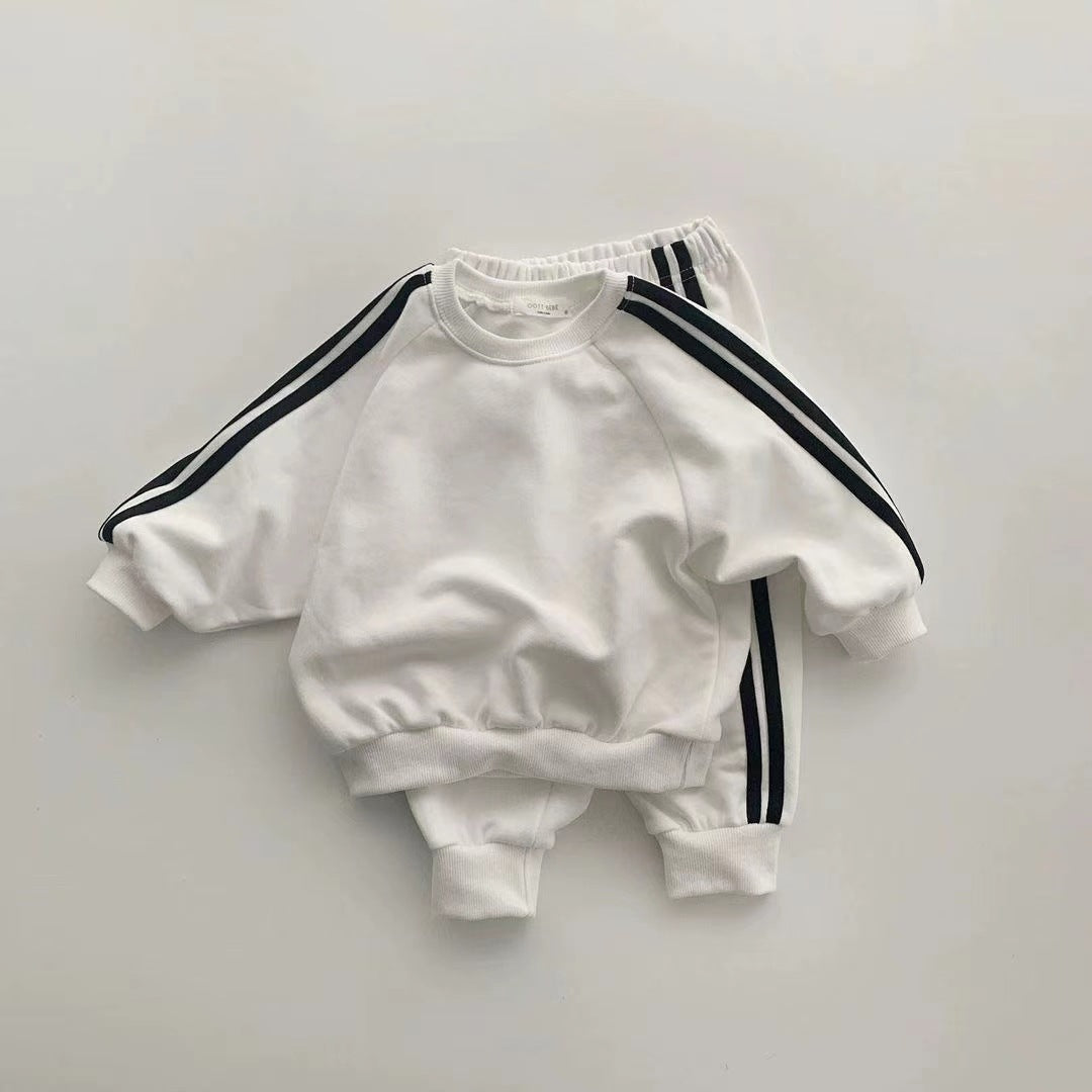 （Pre Order 2 Weeks）Unisex Fall Solid Color Sweatshirt Set