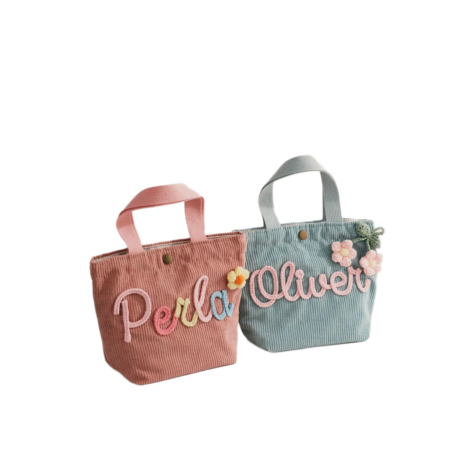 （Pre Order）Personalized Tote Bag with Name Embroidery - Customizable Bag