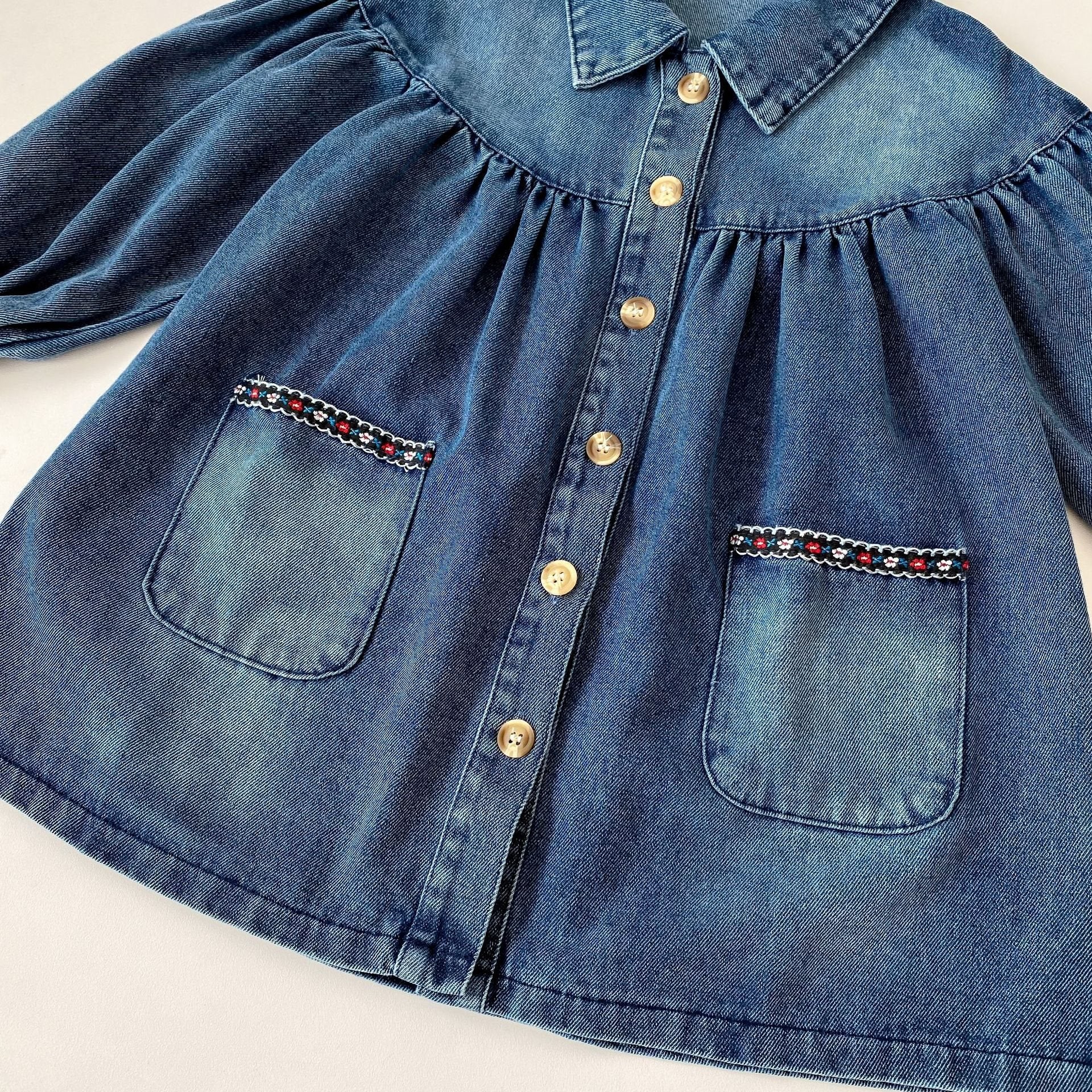 （Pre Order 2 Weeks）Girls Fall Denim Dress