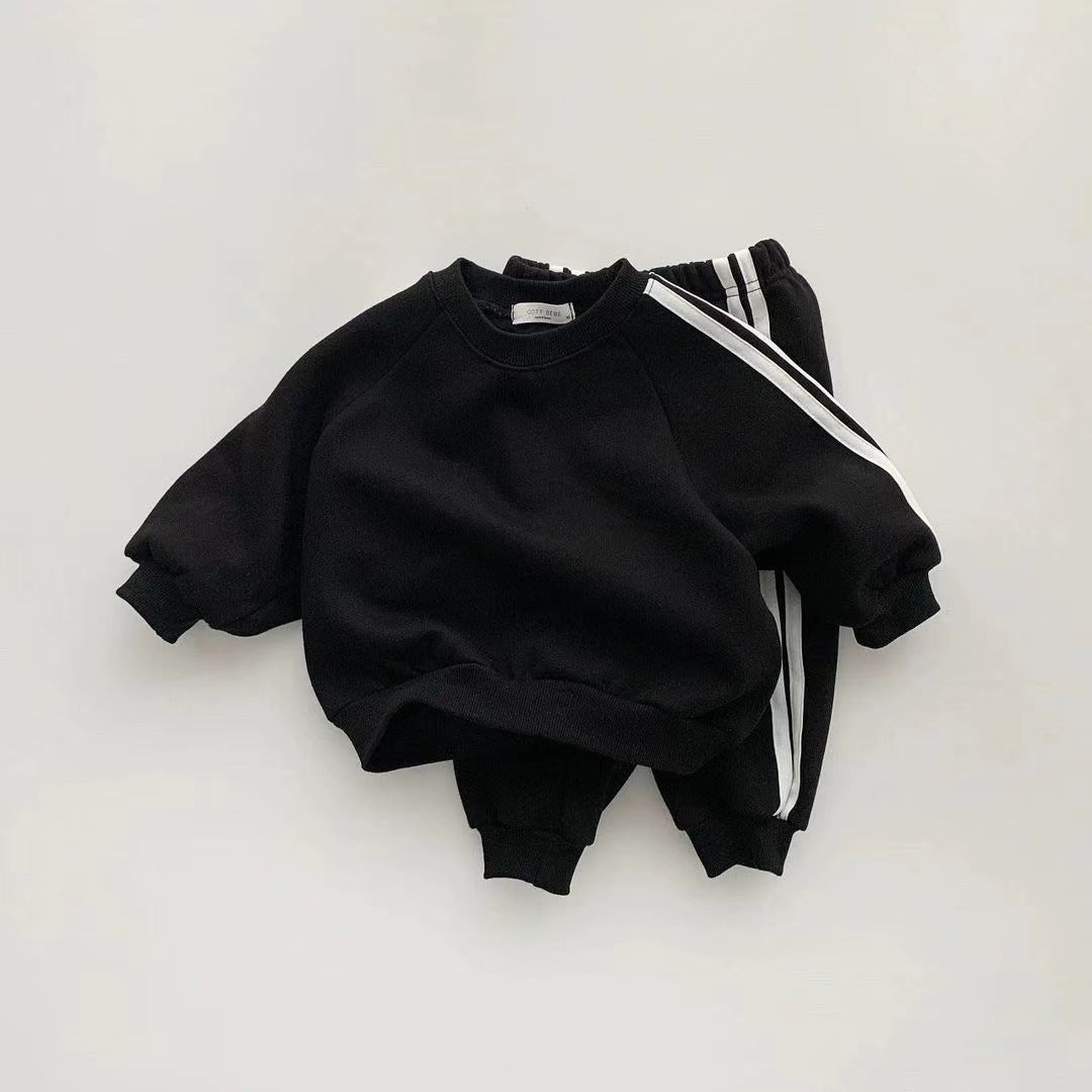 （Pre Order 2 Weeks）Unisex Fall Solid Color Sweatshirt Set
