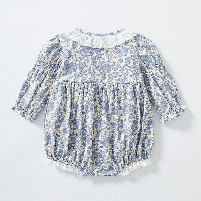 （In Production）Toddler Girls Spring&Summer Floral Print Romper