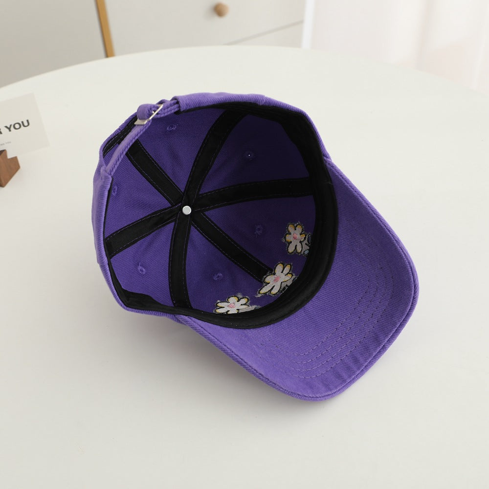 （Pre Order）Girls Spring&Summer Floral Embroidery Baseball Cap