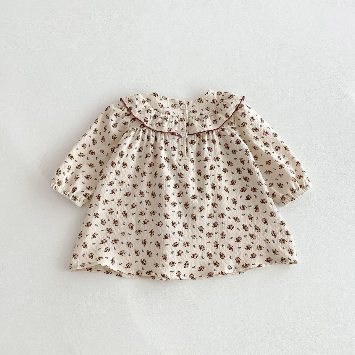 （Pre Order 2 Weeks）Girls Fall&Spring Floral Print Ruffle Dress