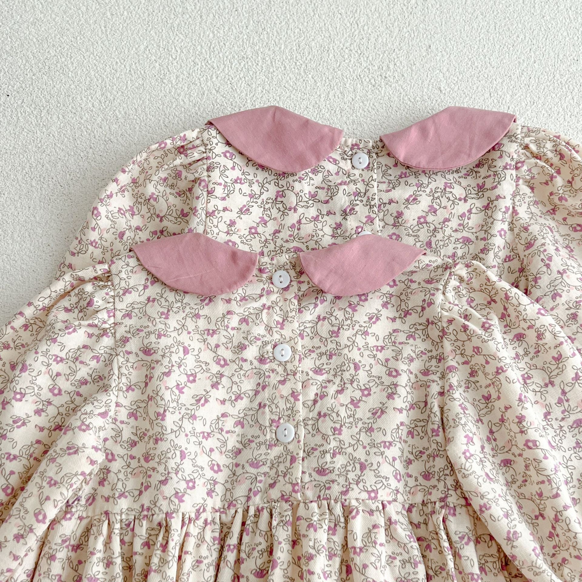 （In Production）Sisters Spring&Summer Lavender Doll Collar Smocked Dress&Romper