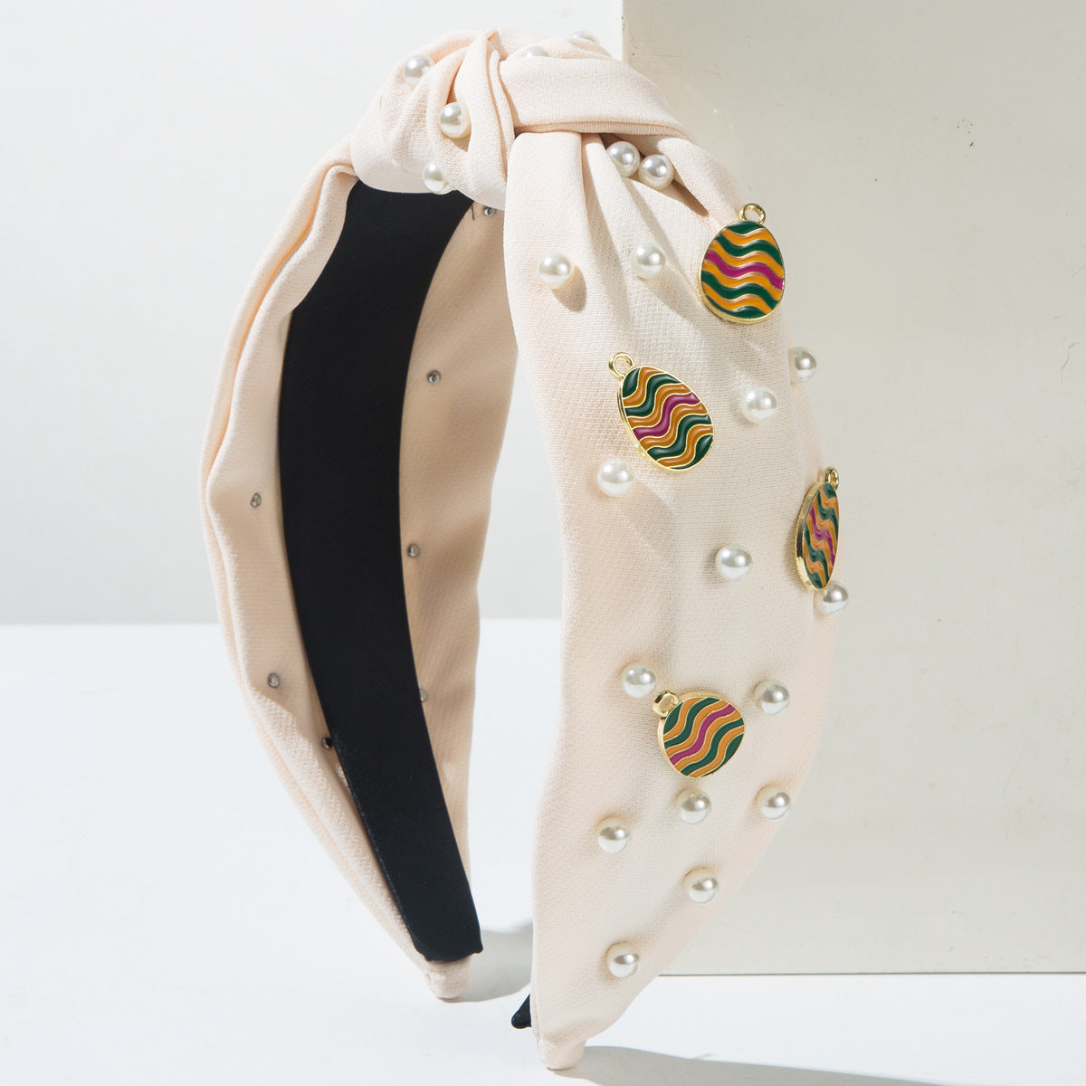 （Pre Order）Easter Stylish Bunny Pearl Rhinestone Headband