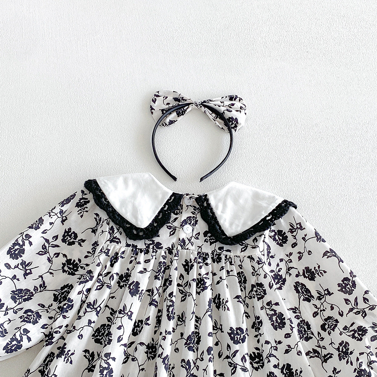 （Pre Order 2 Weeks）Sisters Fall Bow Collar Dress&Romper