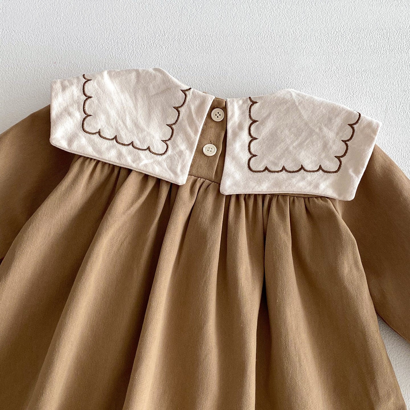（Pre Order 2 Weeks）Girls Fall Floral Embroidery Dress