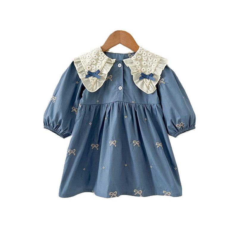 （In Production）Sisters Spring&Summer Bow Embroidery Doll Collar Dress&Romper
