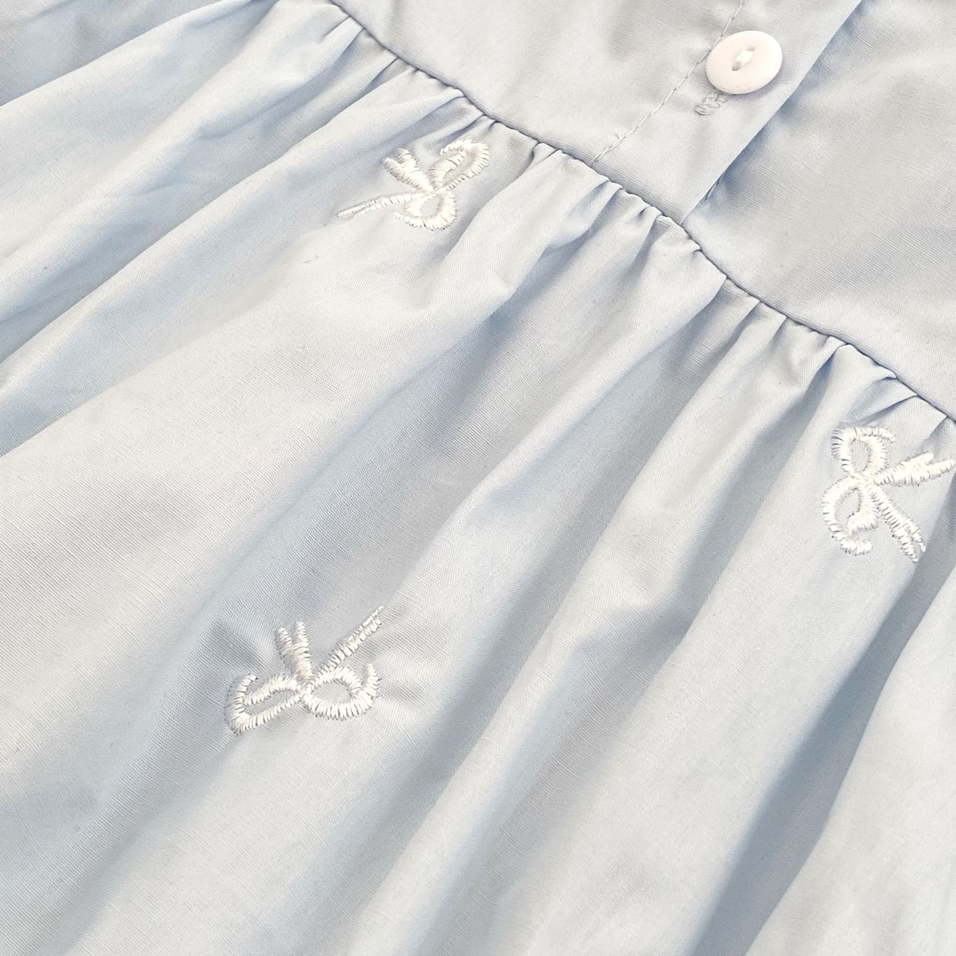 （In Production）Sisters Spring&Summer Bow Embroidery Cotton Dress,Romper
