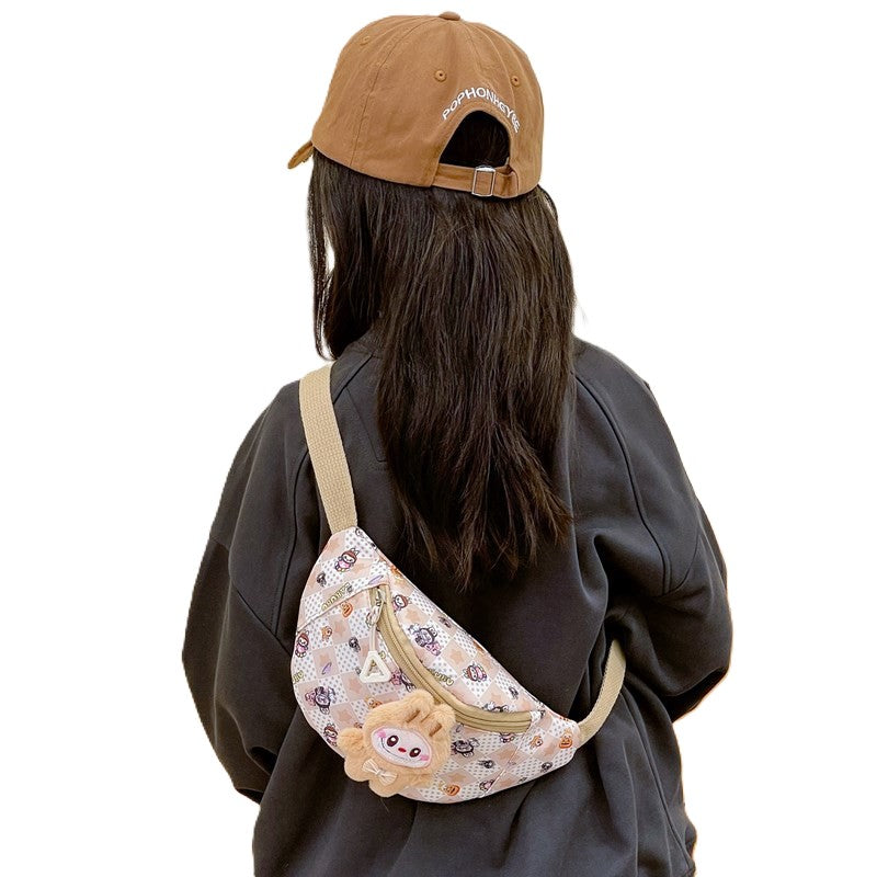 （Pre Order）Kids Cartoon Plush Toy Waist Bag