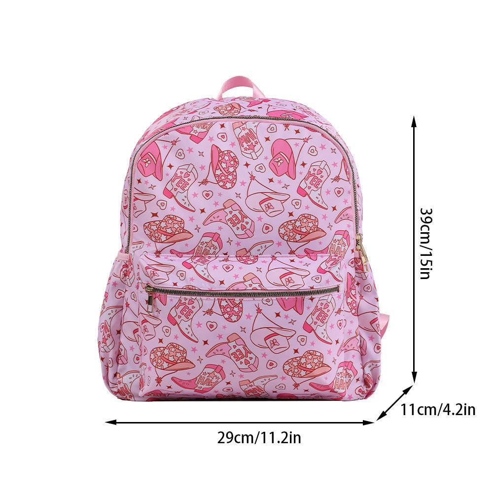 （Pre Order）Summer Back To School Western Girls Print Backpack