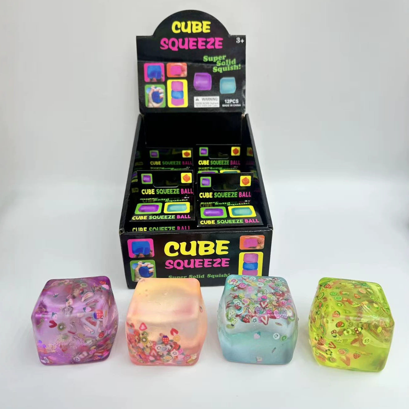（Pre Order）Squishy Squeeze Fruit Cube Toy