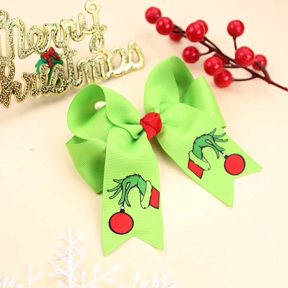 （Pre Order）Girls Christmas Bow-10 Pcs