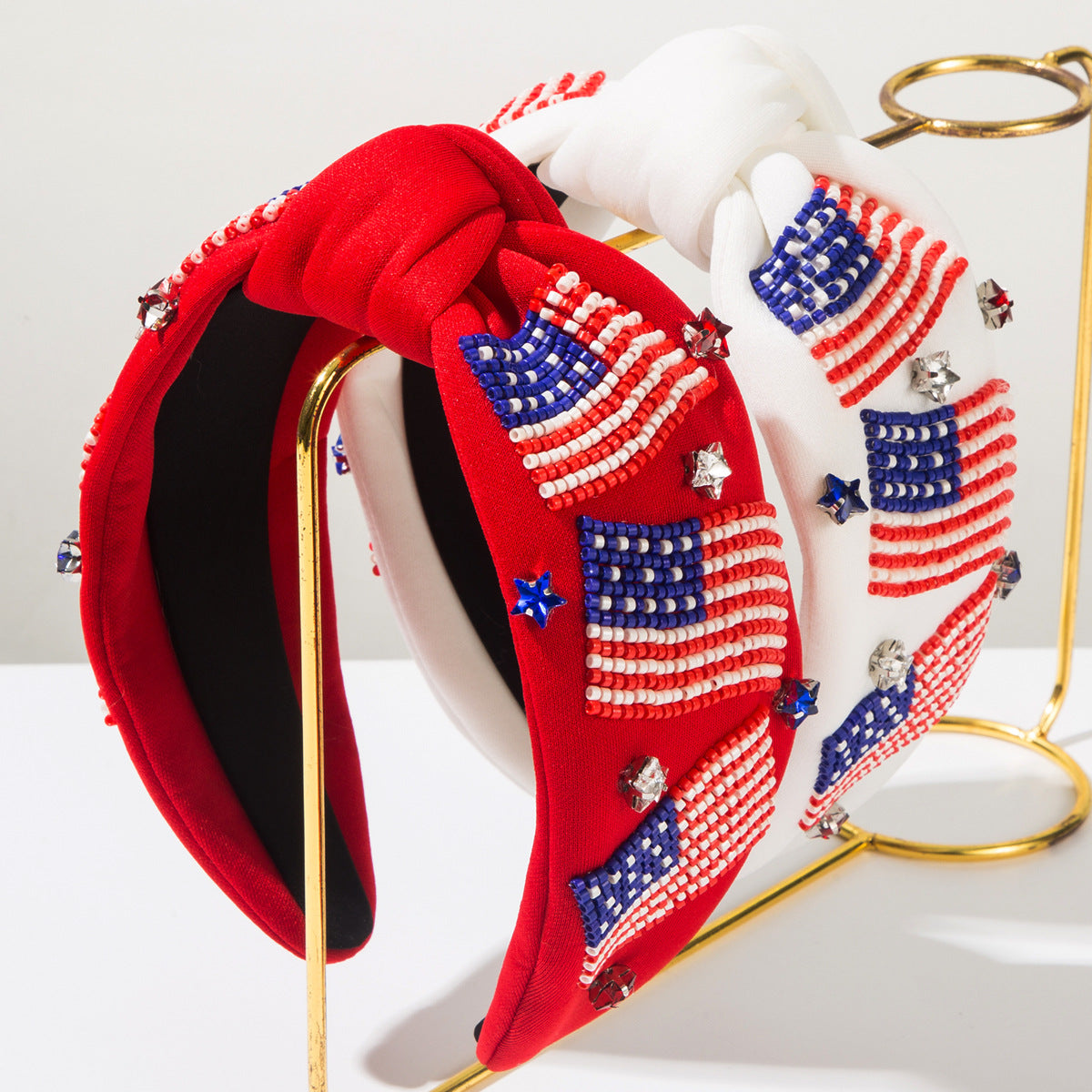 （Pre Order）Patriotic Stylish Seed Beads Headband