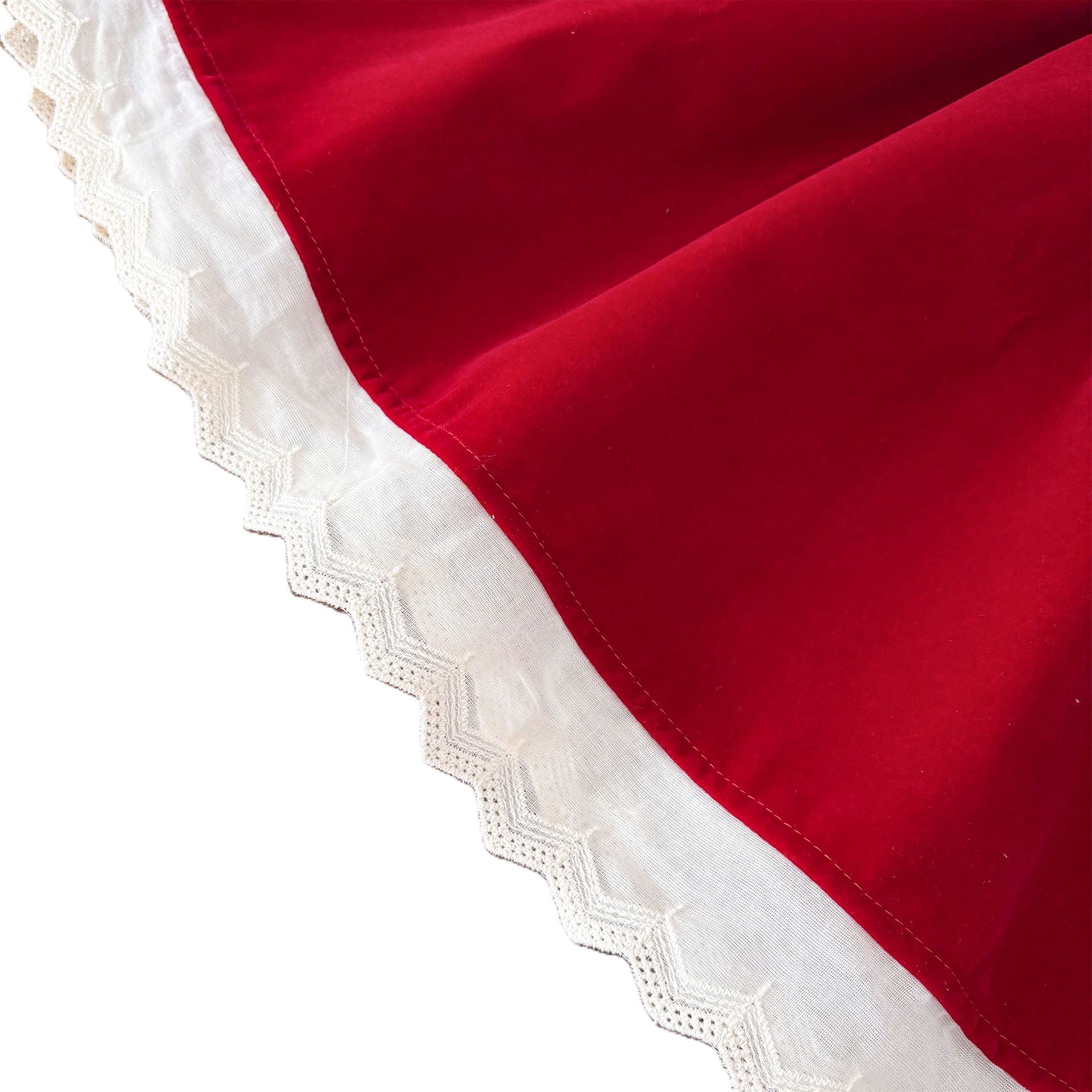 （In Production）Sisters Christmas Red Velvet Ruffle Dress&Romper