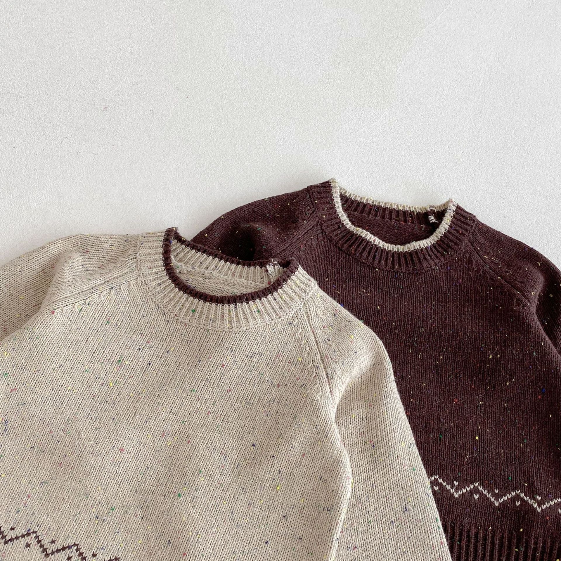 （Pre Order 2 Weeks）Unisex Fall Jacquard Knitted Set