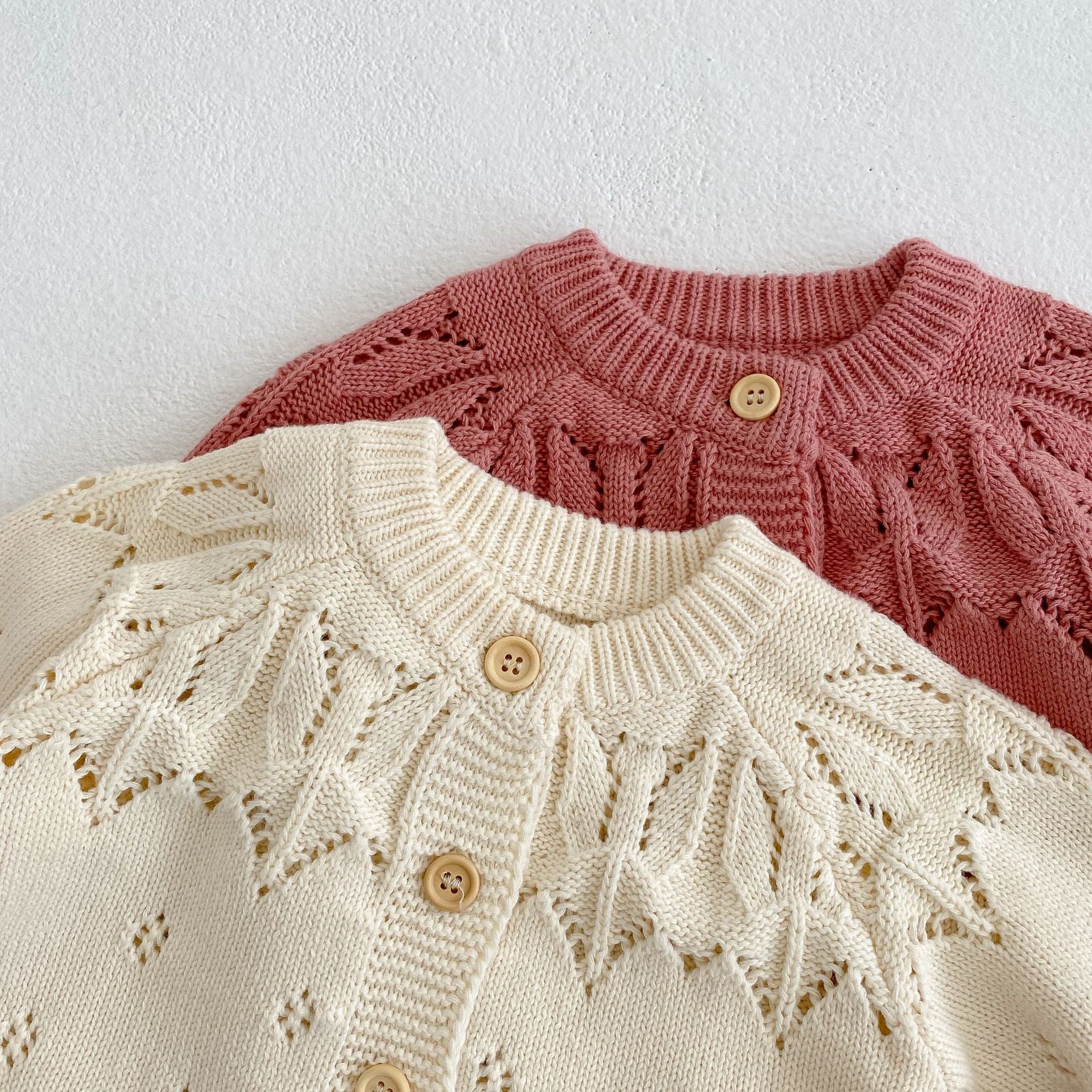 （Pre Order 2 Weeks）Girls Fall Scallop Knitted Cardigan