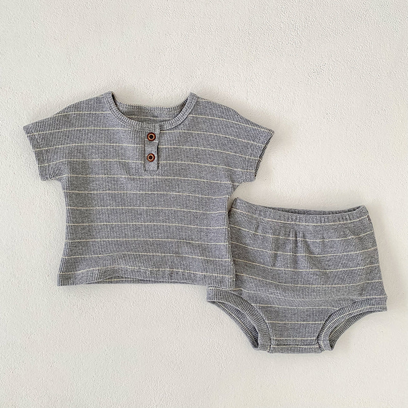 （Pre Order 2 Weeks）Toddler Unisex Fall Stripe Bloomer Set