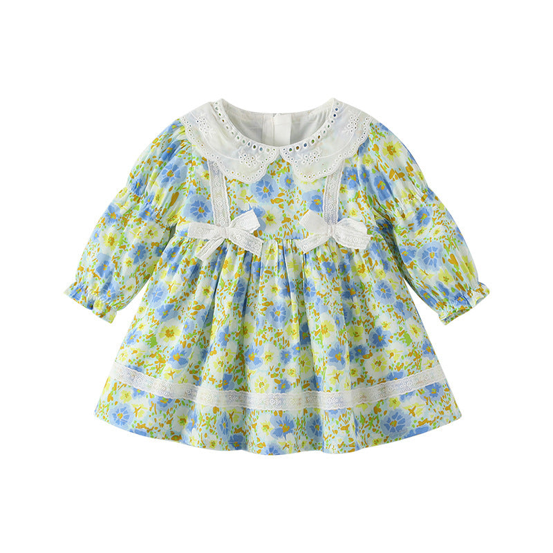 （In Production）Girls Spring&Summer Floral Print Dress