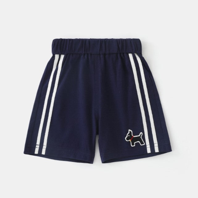 （Pre Order）Boys Spring and Summer Puppy Chenille Patches Shorts Set