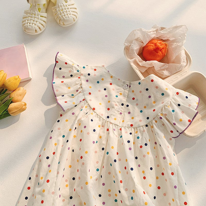 （In Production）Girls Spring&Summer Tulip Embroidery Dress