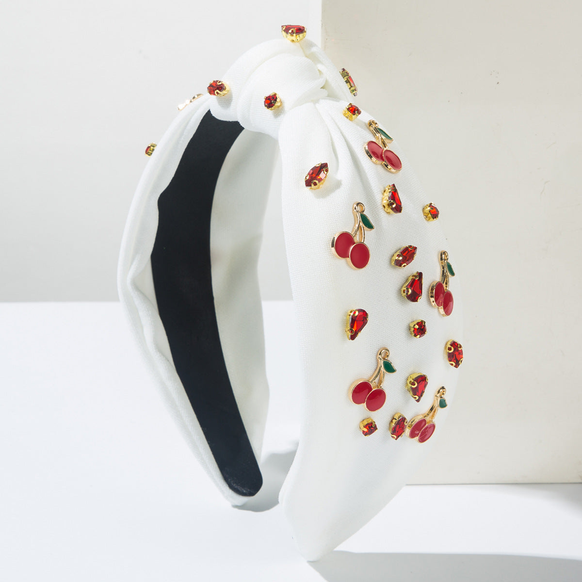 （Pre Order）Summer Stylish Cherry Rhinestone Headband