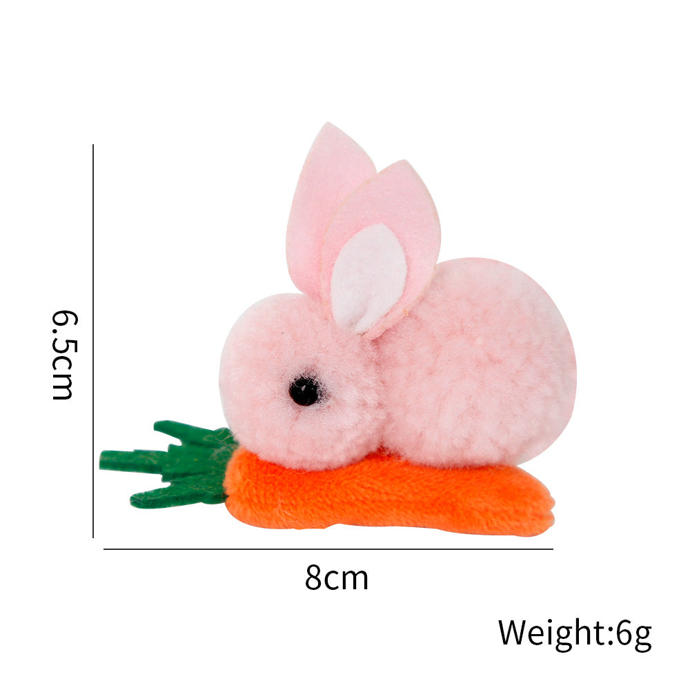 （Pre Order）Girls Easter Fluffy Bunny Hair Clip