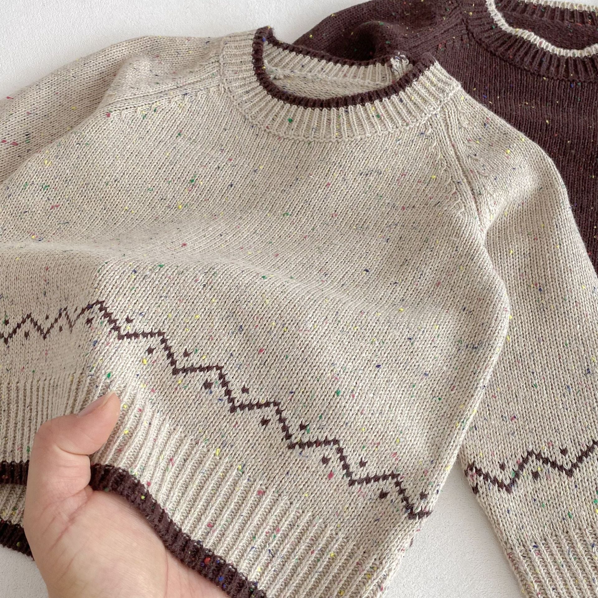 （Pre Order 2 Weeks）Unisex Fall Jacquard Knitted Set