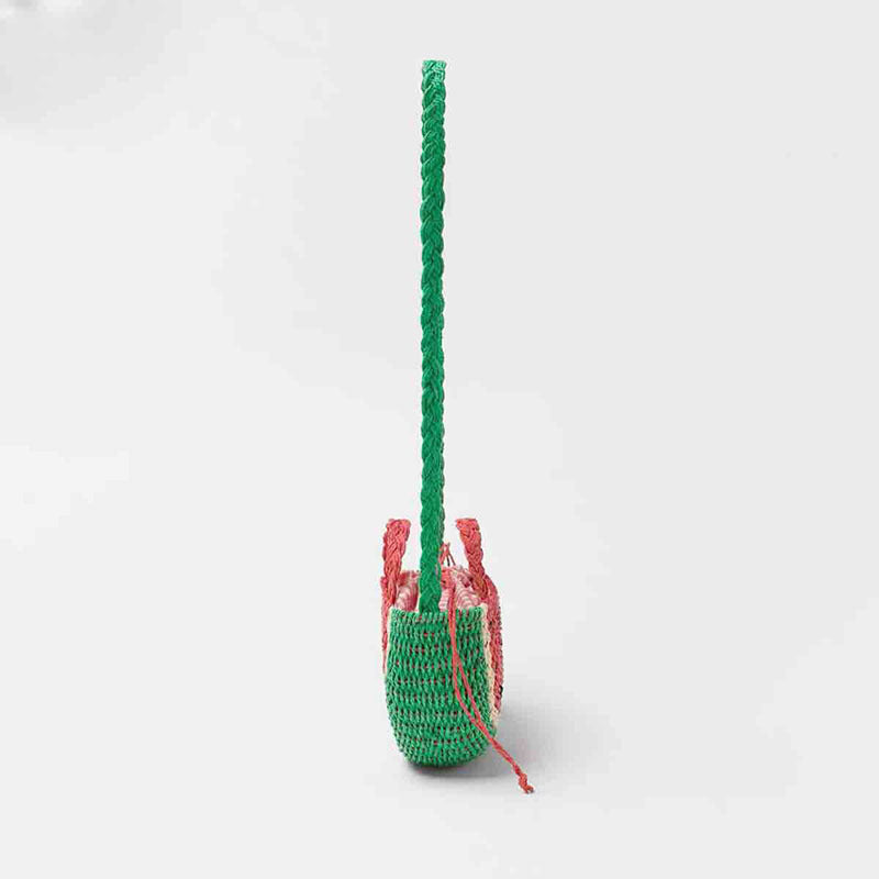 （Pre Order）Girls Summer Watermelon Straw Crossbody Bag