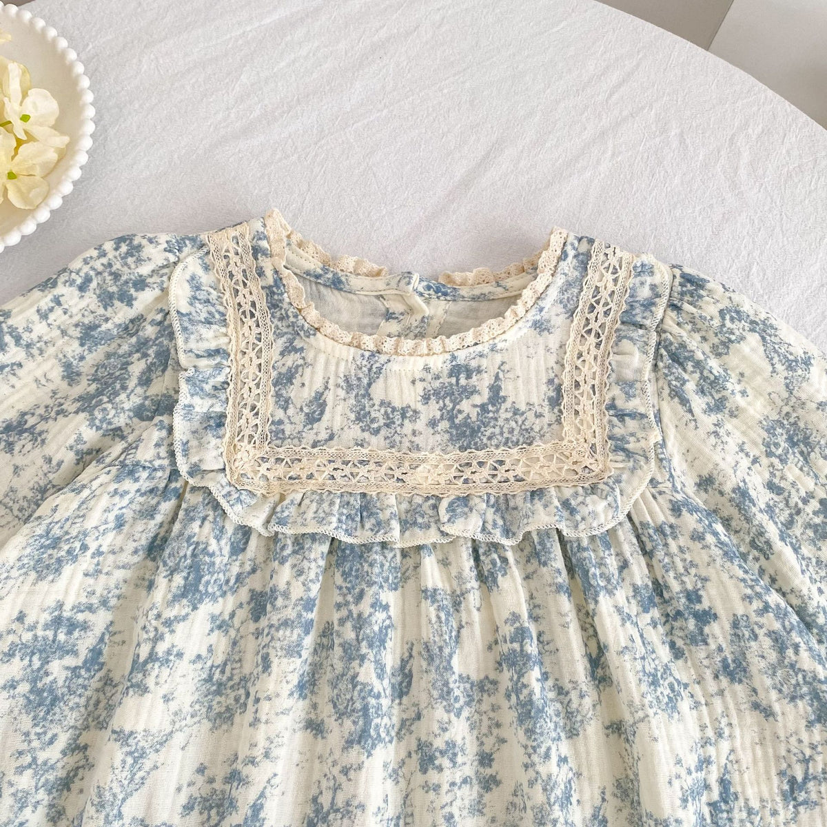 （Pre Order 2 Weeks）Sisters Fall Floral Print Ruffle Dress&Romper