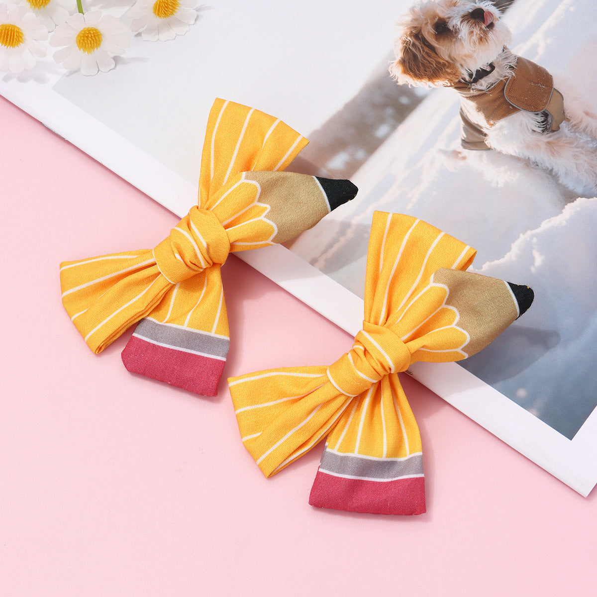 （Pre Order）Girls Summer Back To School Pencil Hair Clip