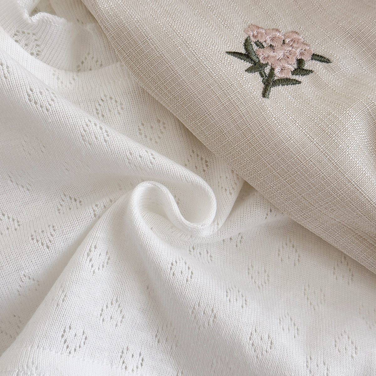 （In Production）One Pack(5 Pieces total)Sale Toddler Girls Summer Floral Embroidery Bloomer Set