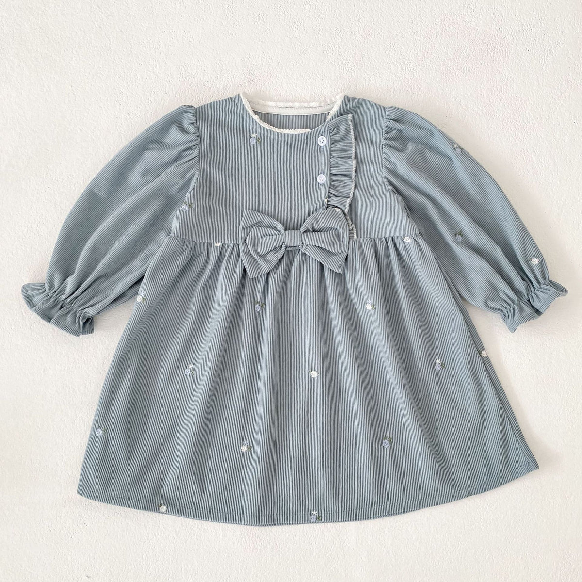 （Pre Order 2 Weeks）Sisters Fall Bow Corduroy Dress&Romper