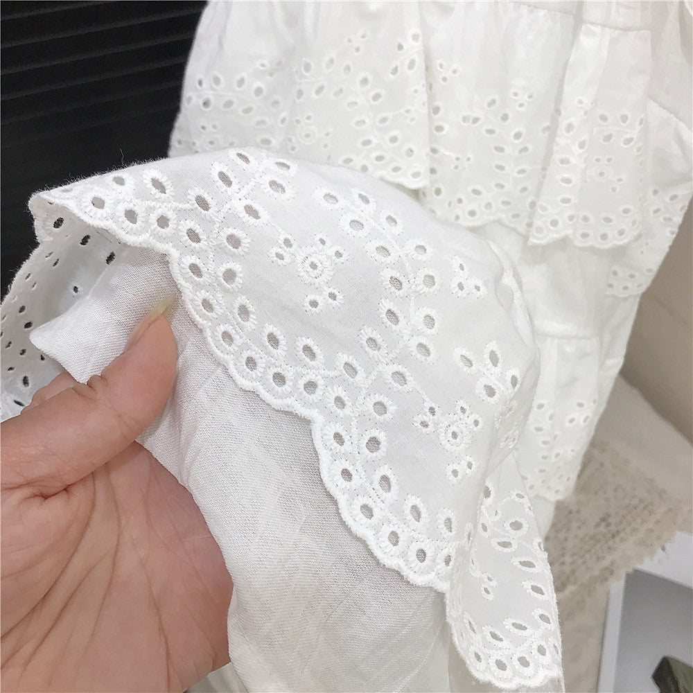 （In Production）Girls Spring&Summer White Slip Layered Dress