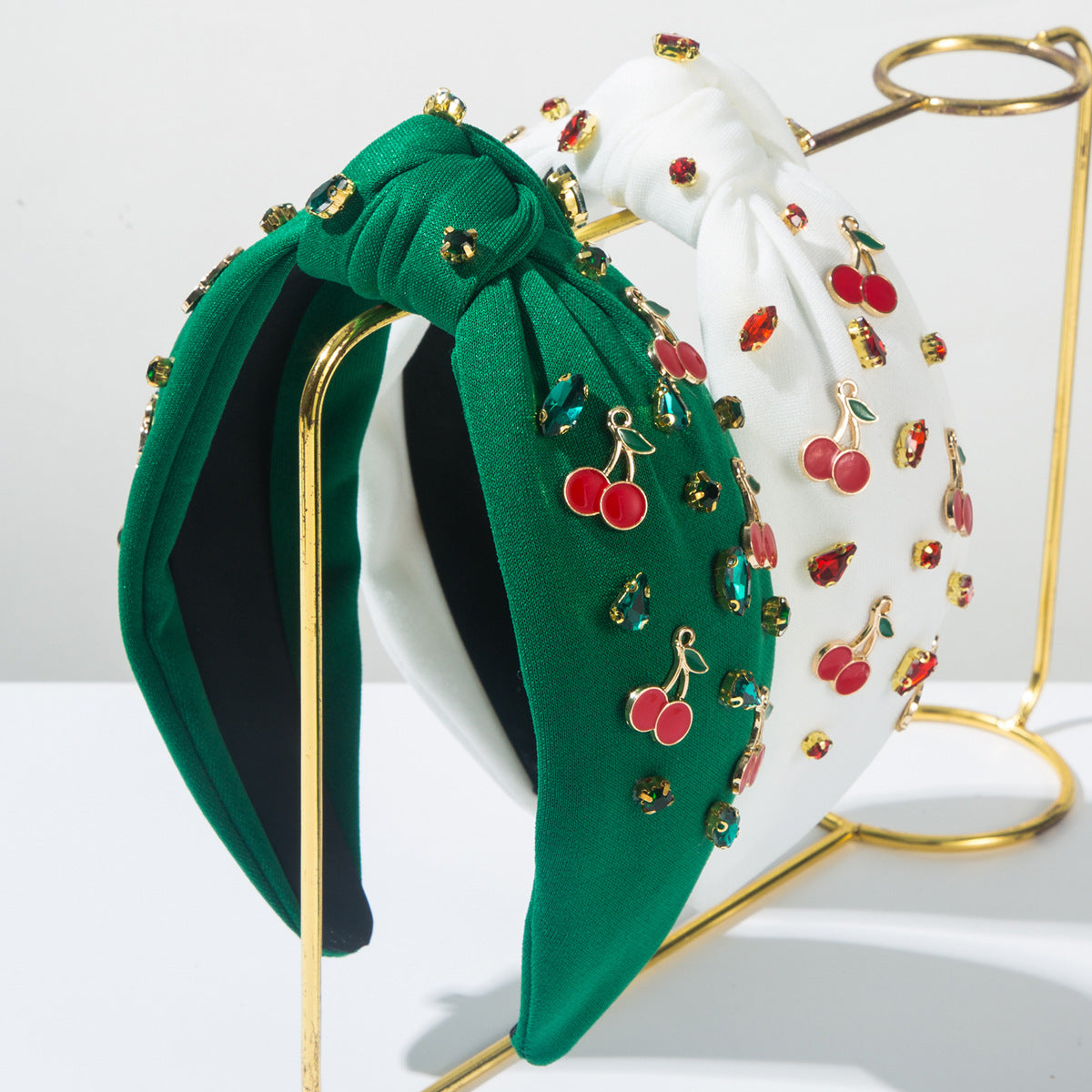 （Pre Order）Summer Stylish Cherry Rhinestone Headband
