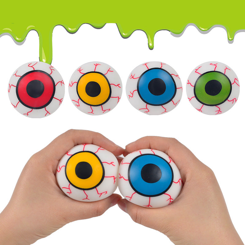 （Pre Order）Squishy Squeeze Halloween Eyeball Toy