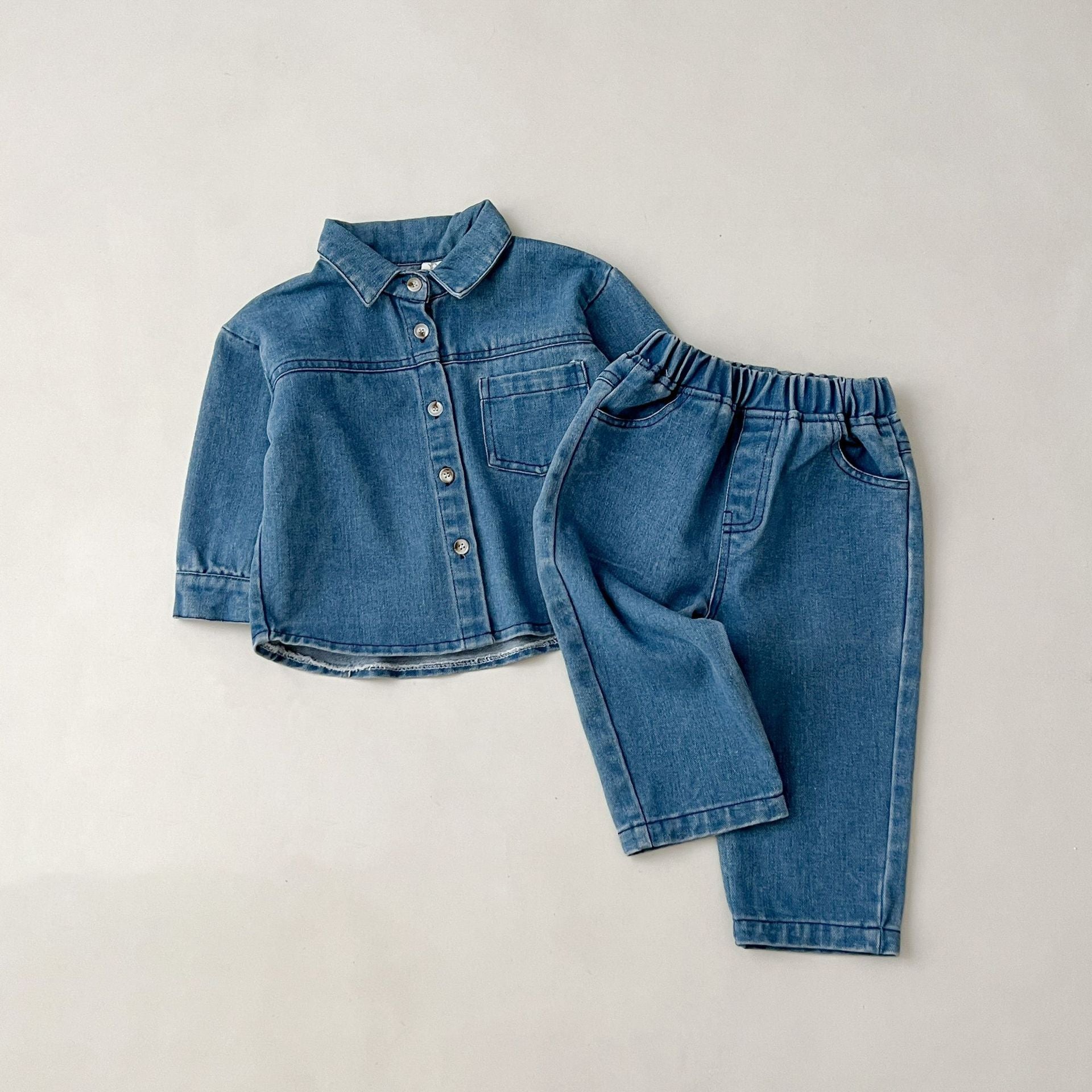 （Pre Order 2 Weeks）Unisex Fall Denim Outfit Set