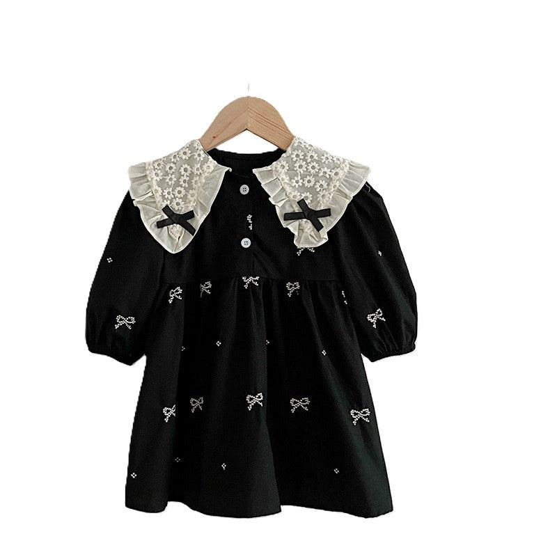 （In Production）Sisters Spring&Summer Bow Embroidery Doll Collar Dress&Romper