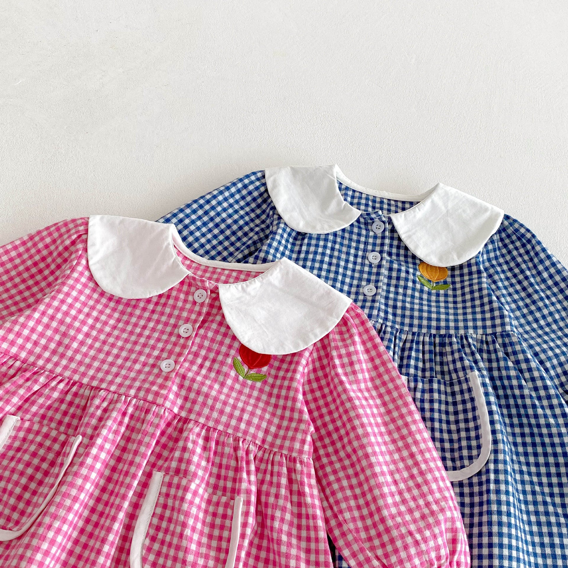 （Pre Order 2 Weeks）Girls Fall Plaid Dress with Pockets