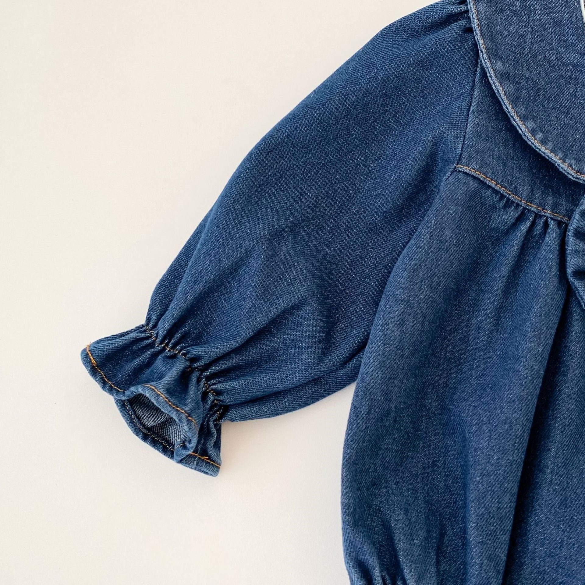 （Pre Order 2 Weeks）Toddler Girls Fall Denim Romper