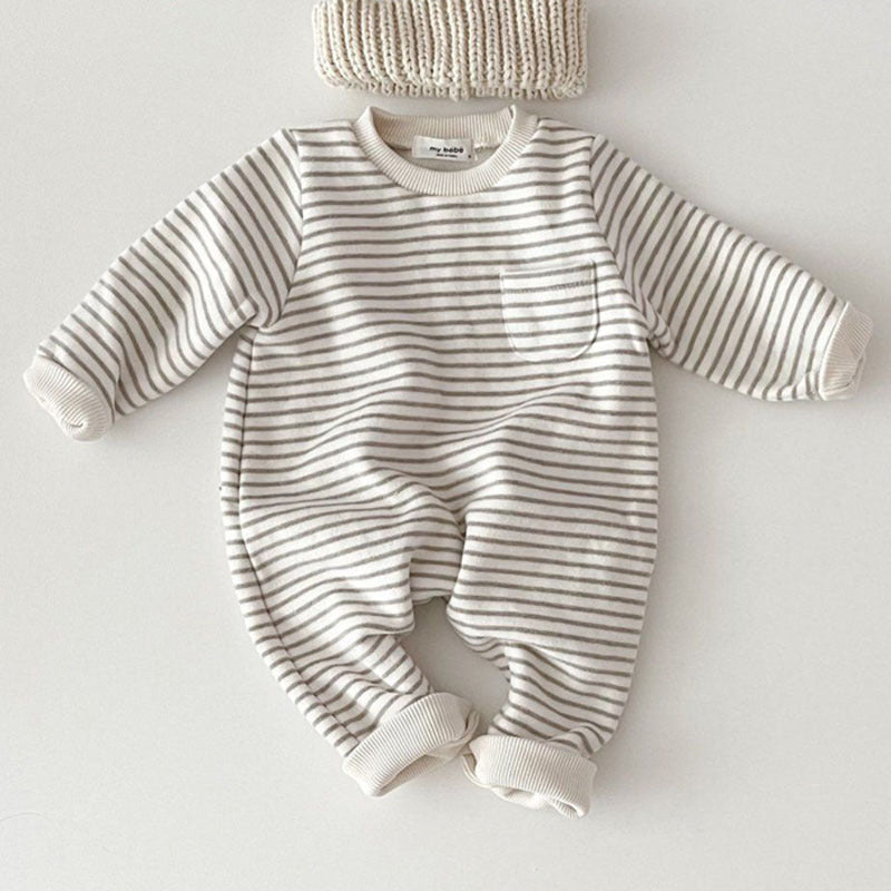 （Pre Order 2 Weeks）Toddler Girls Fall Stripe Romper