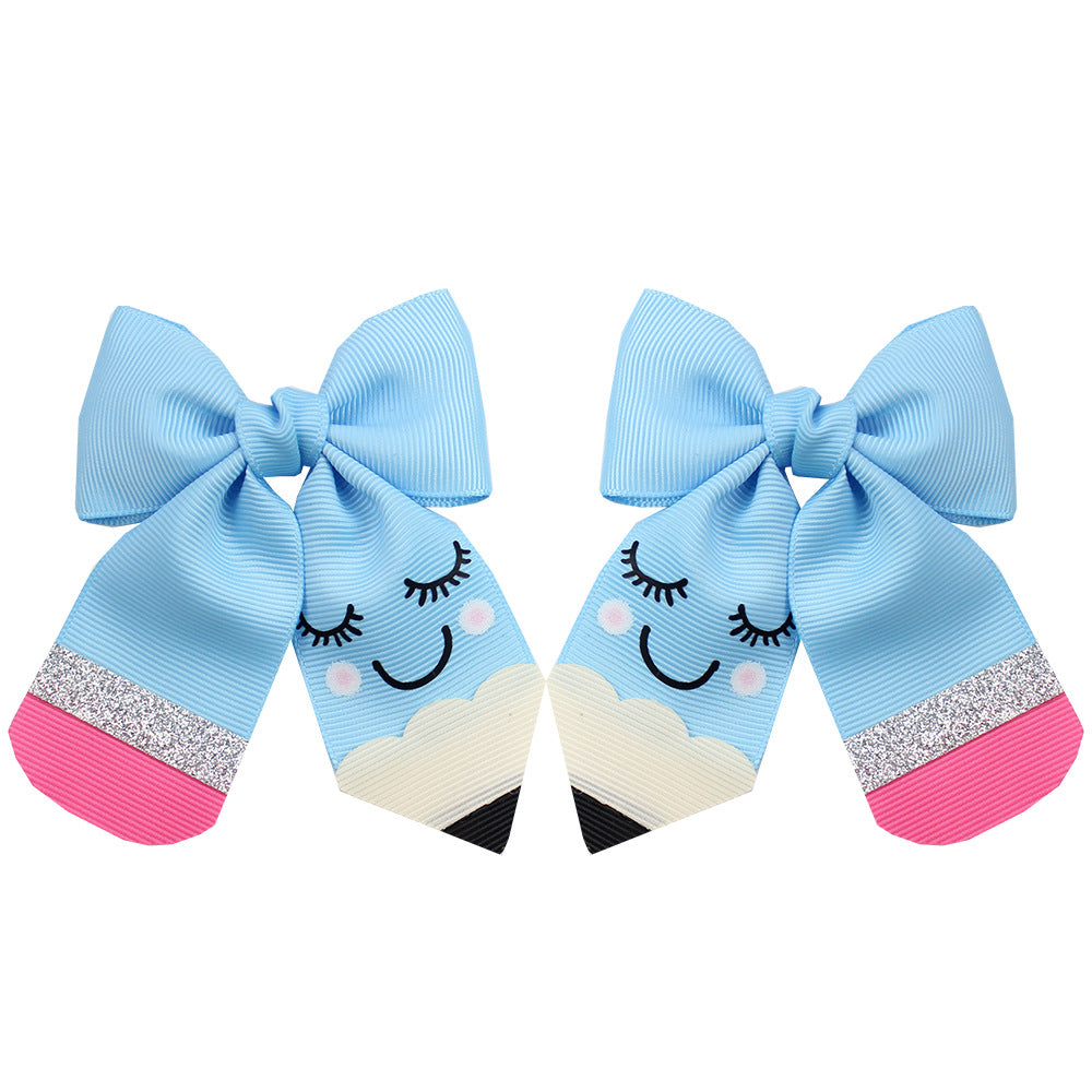 （Pre Order）Girls Back To School Bow-10 pairs in one package