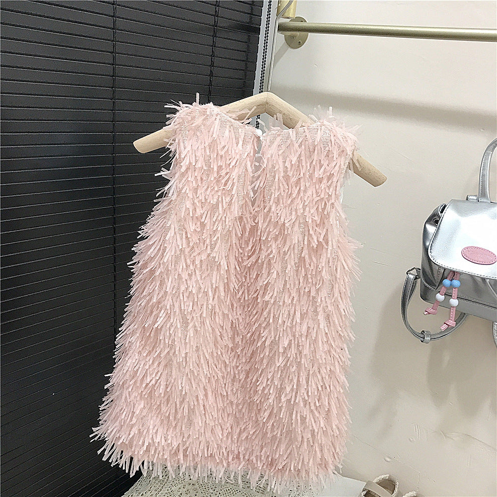 （In Production）Girls Spring&Summer Fluffy Sleeveless Dress