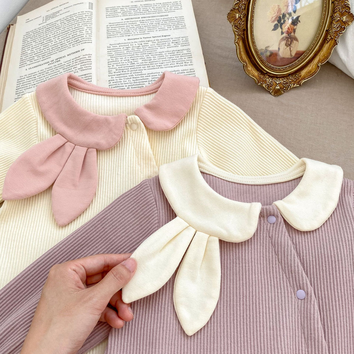 （Pre Order 2 Weeks）Toddler Girls Fall Bunny Ear Romper