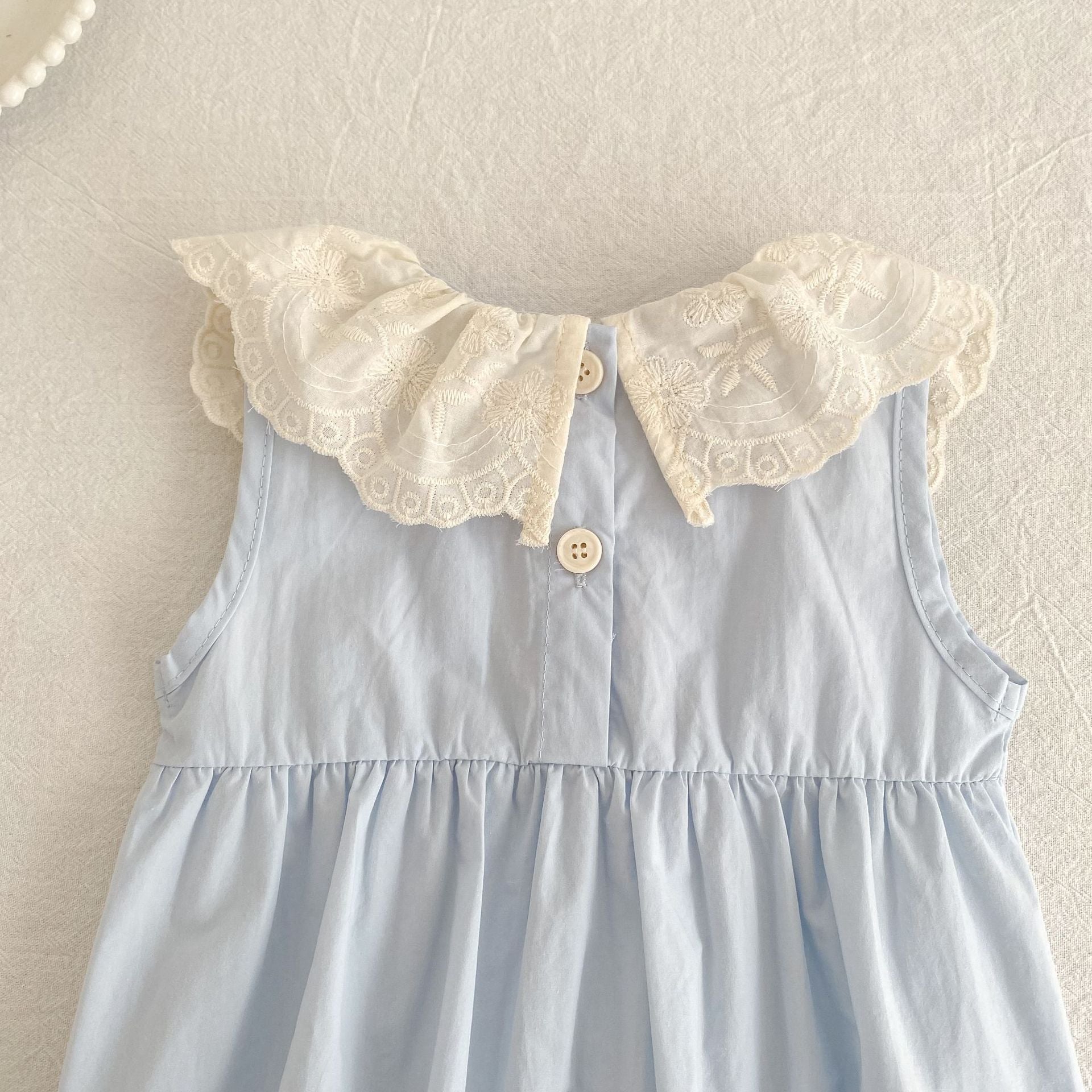 （Pre Order 2 Weeks）Sisters Light Blue Lace Collar Dress&Romper