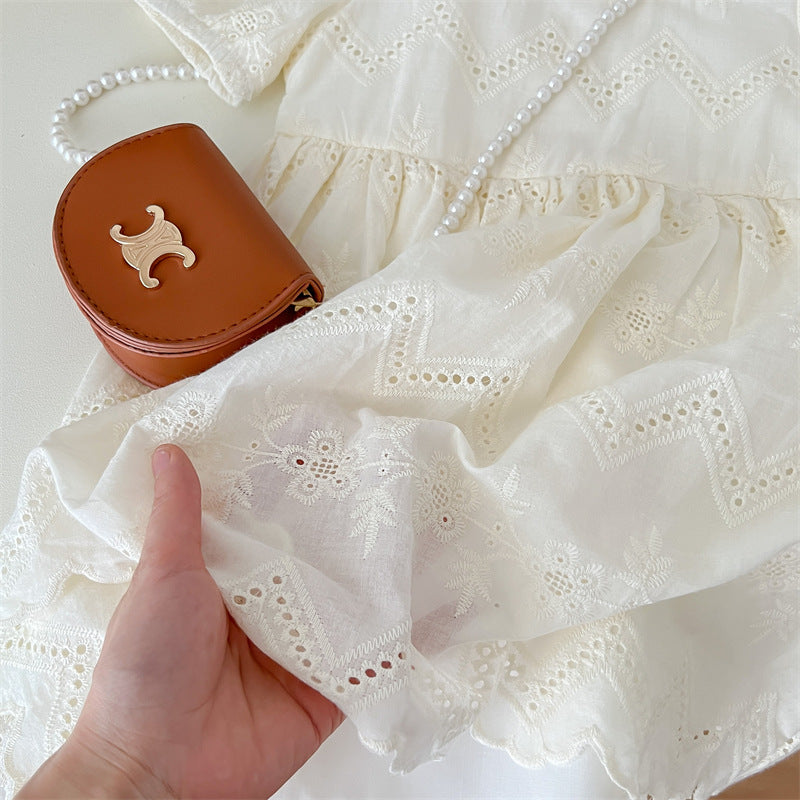 （In Production）Girls Spring&Summer Lace Scallop Dress