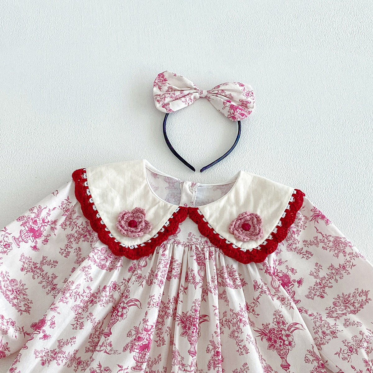 （Pre Order 2 Weeks）Sisters Fall Floral Collar Dress&Romper