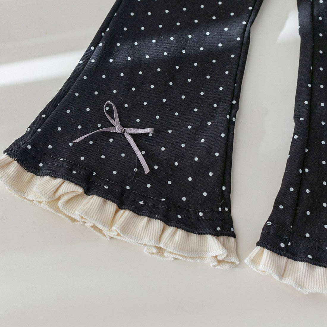 （In Production）Girls Polka Dot Lace Flared Pants