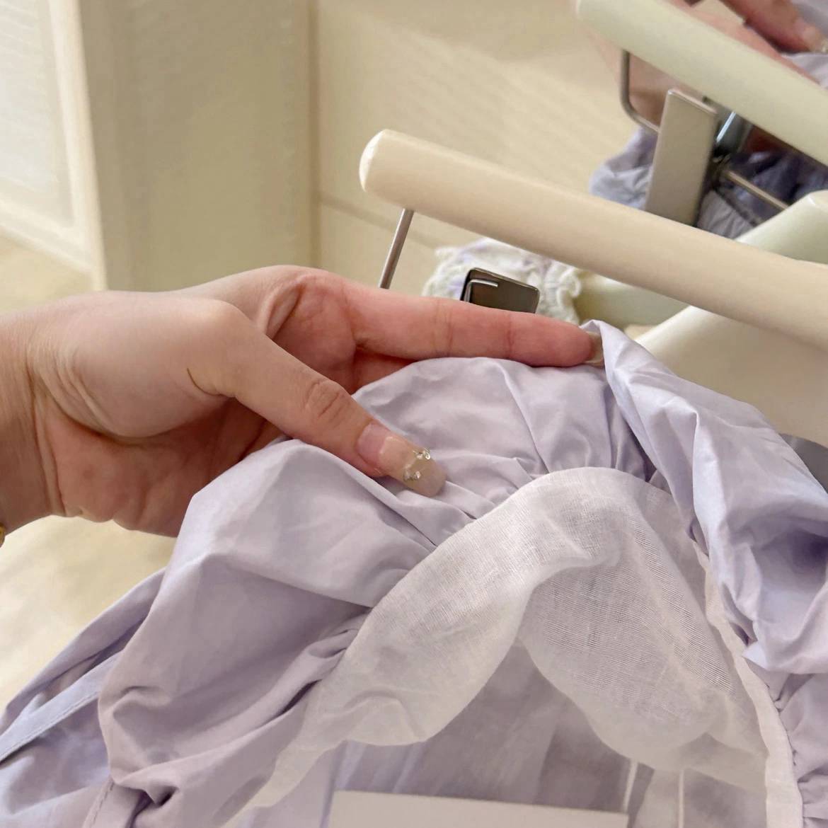 （In Production）Girls Spring&Summer Lavender Floral Print Skirt Set